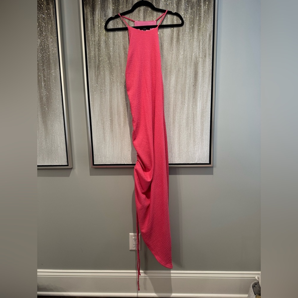 Lulu's Vibrant Pink Maxi Dress